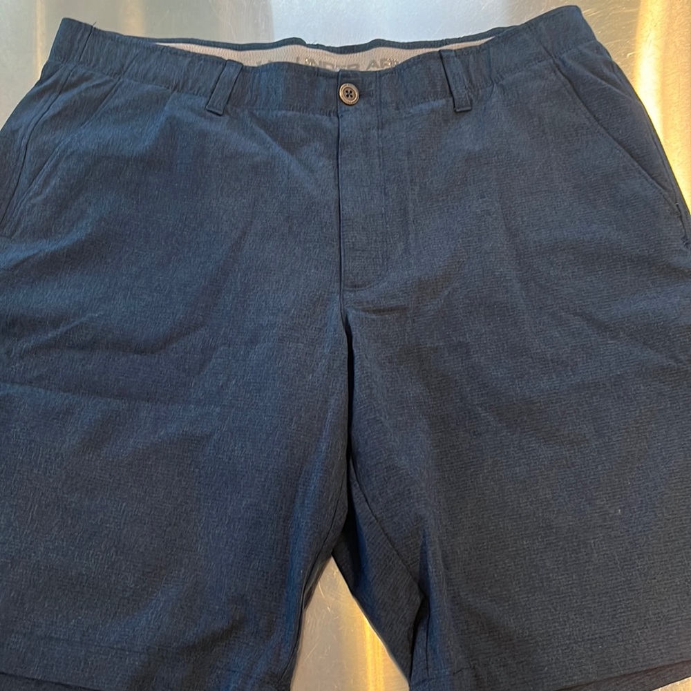 Navy blue Under Armour golf shorts
